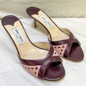 Jimmy Choo Maroon and Blush Heels